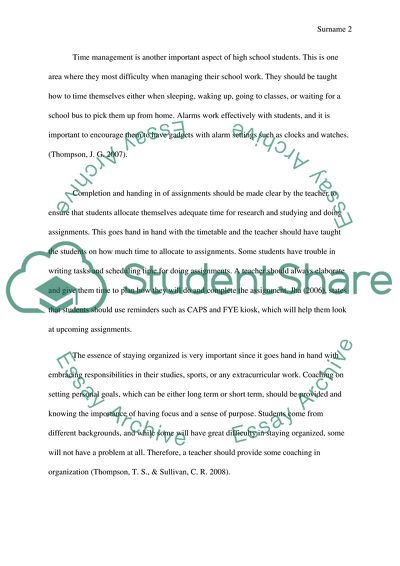 Self-Management among Students