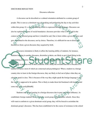 Learning in a Foreign Discourse