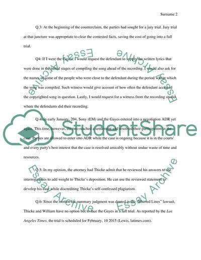 Study case questions