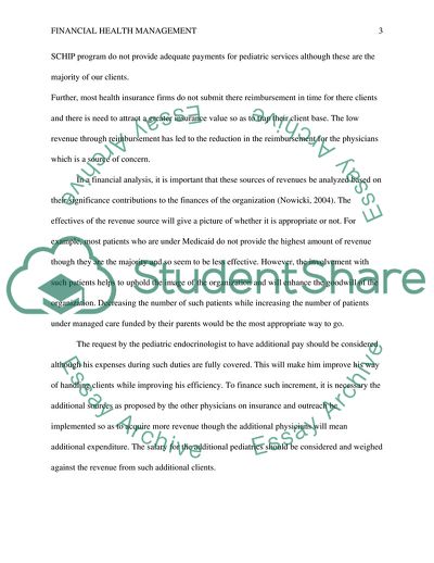 Financial Health Management