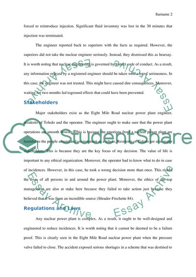 Ethical Analysis of Eight Mile Road Hearsay Accident
