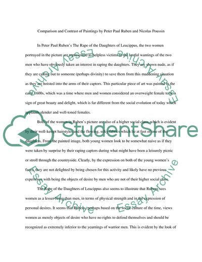 Paintings by Peter Paul Ruben and Nicolas Poussin