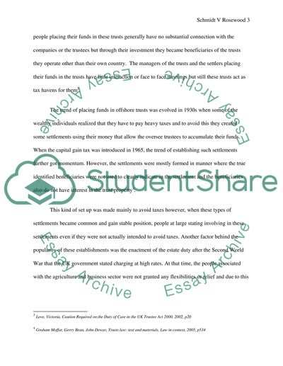 Vadim Schmidt v Rosewood Trust