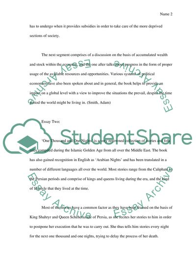 Major Issues in the Essays