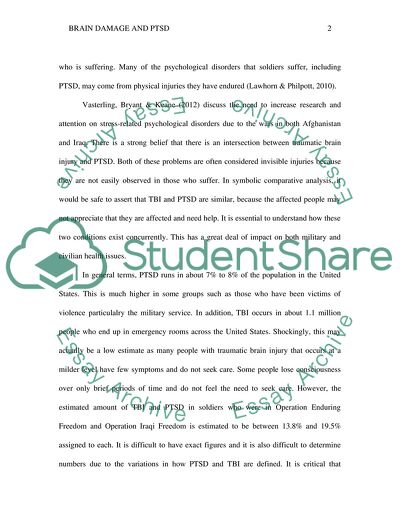 Brain Damage and PTSD