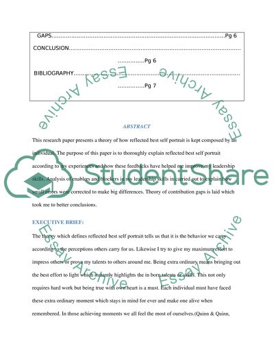 Self-portrait essay example picture