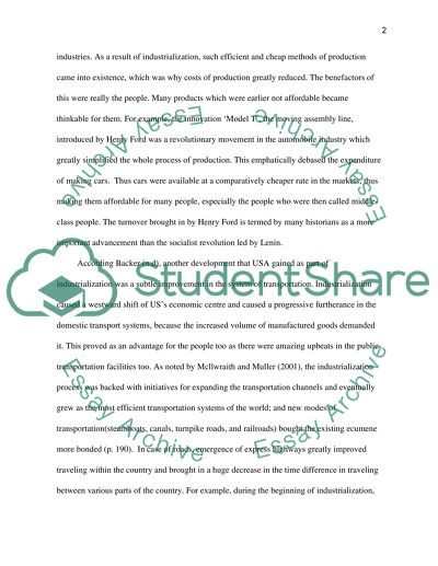 Industrialization : Effects on American Life