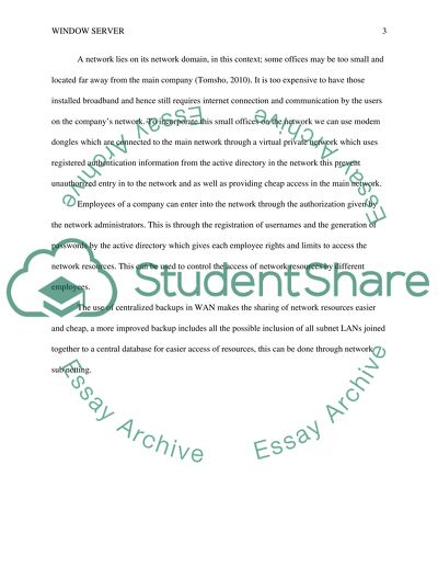 Microsoft Windows Server Analysis