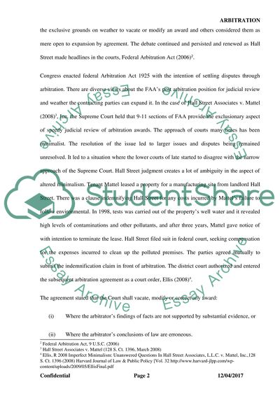 essay on arbitral award