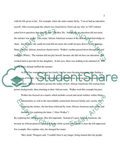 Analysis of Alice Walkers Everyday Use