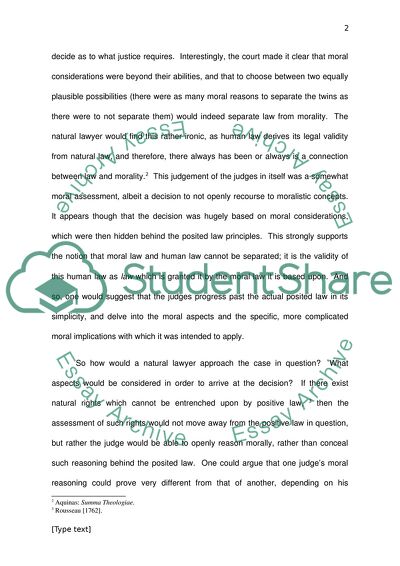 The Landmark Case of Conjoined Twins