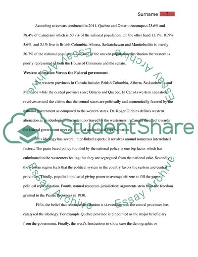 Political Ideology Spurred by the Western Provinces in Canada