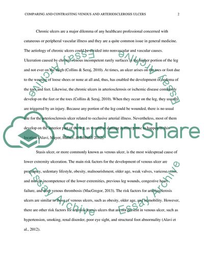 Comparing and Contrasting Venous and Arteriosclerosis Ulcers