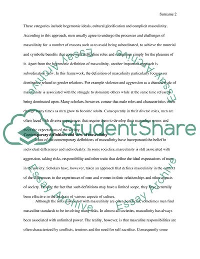 The Phenomenon of Masculinity