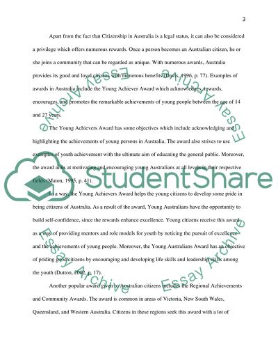 Is Citizenship in Australia Simply an Individuals Legal Status