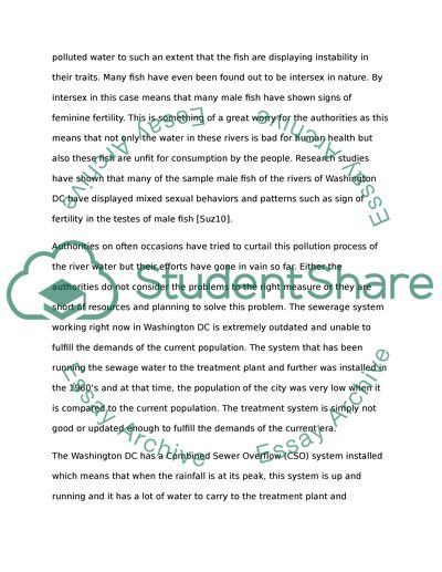 Water pollution in Washington DC