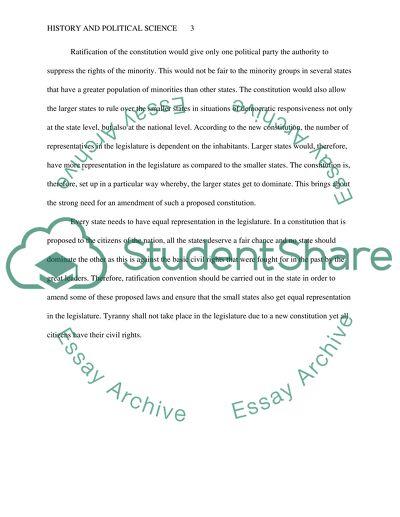 Political broadside detailing your objections to new Constitution