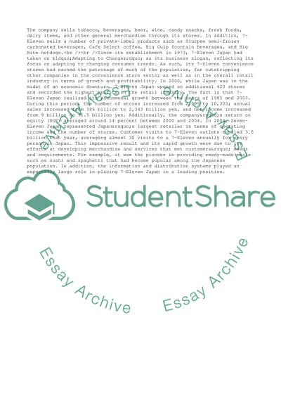 Exploring 7-Eleven Japans Strategic Supply Chain