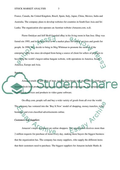 Stock Market Analysis - Amazon Inc and Ebay Inc