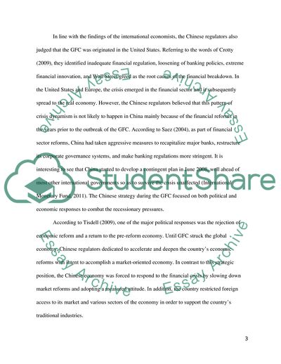 Chinas Strategy during Global Financial Crisis