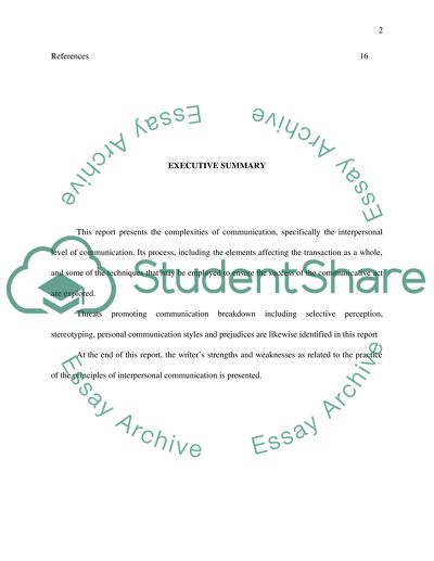 Intrapersonal Communication