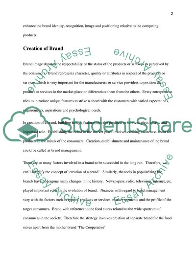 Brand Management of The Cooperative