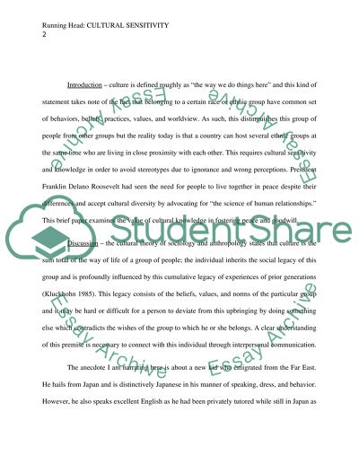 Introduction to Communication-Cultural Sensitivity