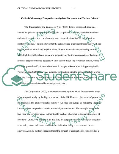 Health Issues Essay Critical Crminology Perspective Analysis Of Corporate And Torture Crimes The Benefits Of Learning English Essay also Private High School Admission Essay Examples Critical Crminology Perspective Analysis Of Corporate And Torture Essay Frankenstein Essay Thesis