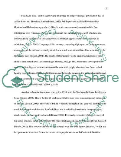 The Foundations of Intelligence Testing