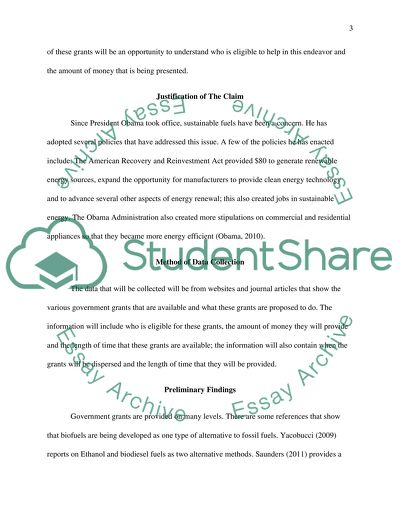 Government grants for alternative energy research