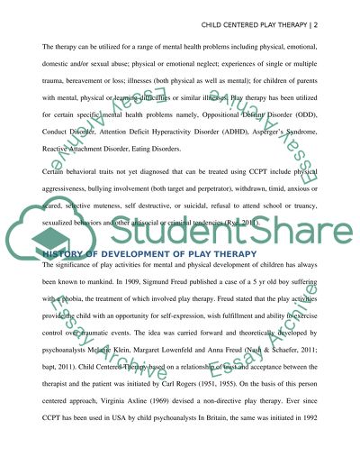 Specificity of Children Play Therapy