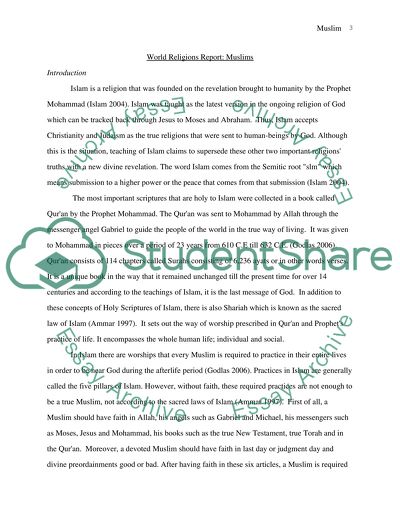World Religion Report: Muslims