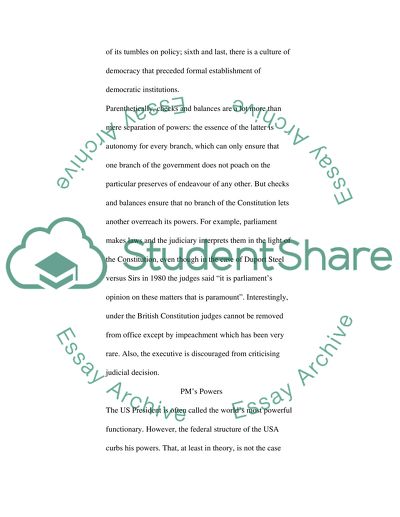 How Many Checks and Balances the British Government Labours Under