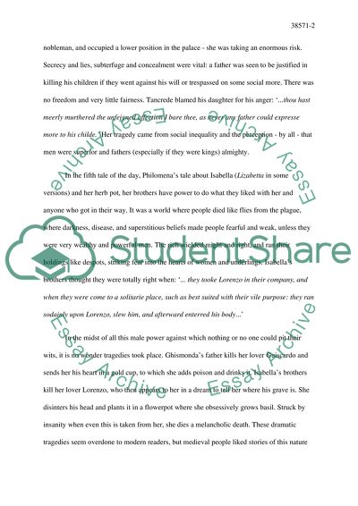 Tragic Society Tales from the Decameron