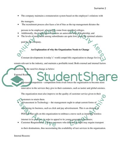 Why the Organization Needs to Change