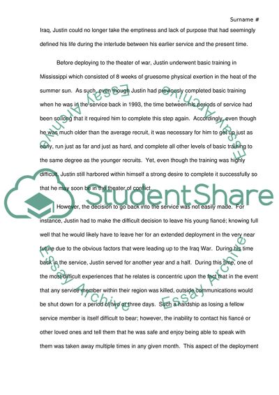 A Veterans Experience