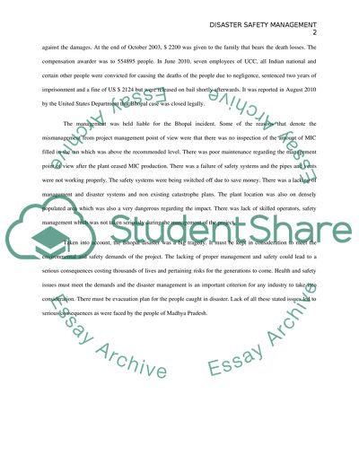 Disaster Safety Management