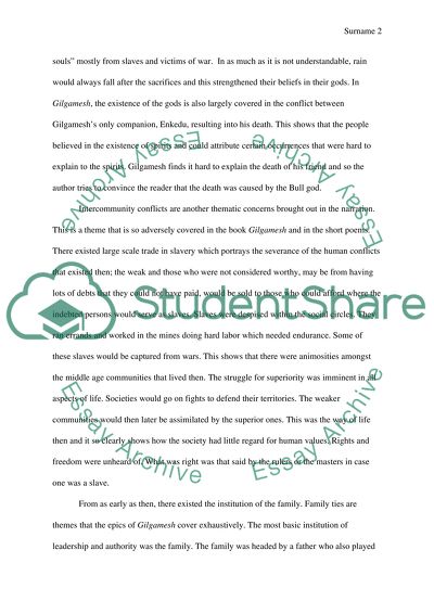 Gilgamesh and the Poems