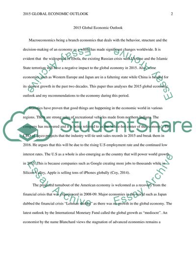 2015 Global Economic Outlook