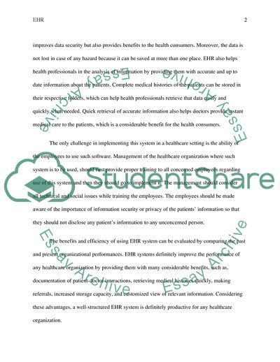 The Electronic Health Record System