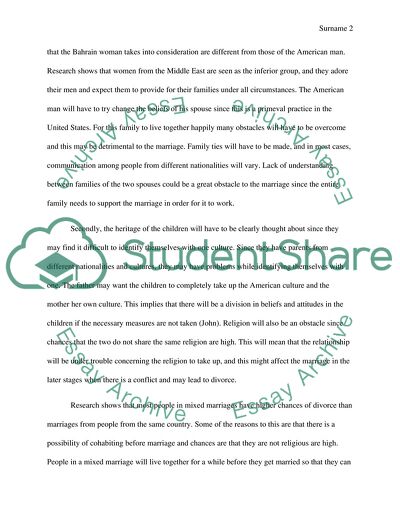 My Position as to Mixed Marriages