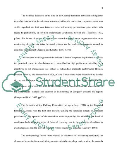 Development of the UK Code of Corporate Governance
