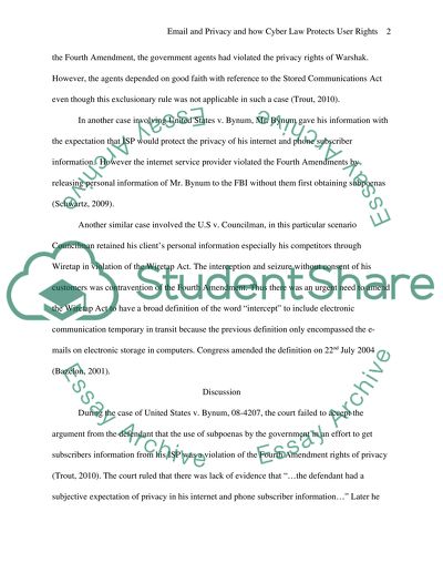 Email and Privacy and how Cyber Law Protects User Rights