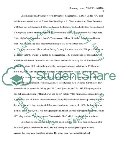 Analysis of Duke Ellingtons Music