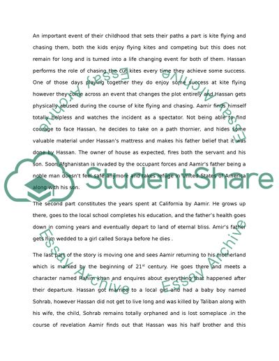 The Relationship Between a Father and Son in the Story Khaled Hosseini