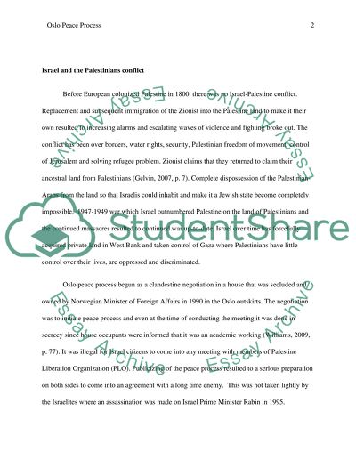 Failure of Oslo Peace Process