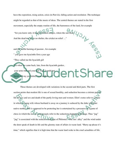 T. S. Eliot: The Waste Land