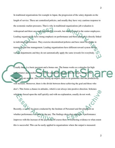 Human Resources in Business Strategic Aspects Of Reward and Variable Pay