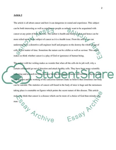 ARTICLE ONE AND ARTICLE TWO