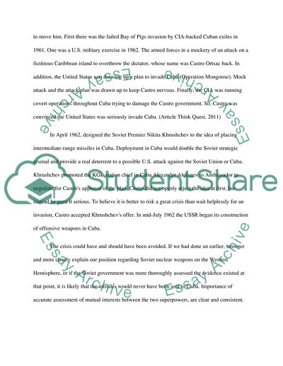 Cuban Missile Crisis